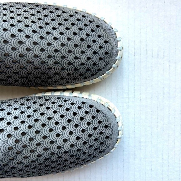 Ilse Jacobsen Gray Tulip Scalloped Slip On Shoes White Sole EU 40 US 9.5 - 10 - Picture 5 of 12